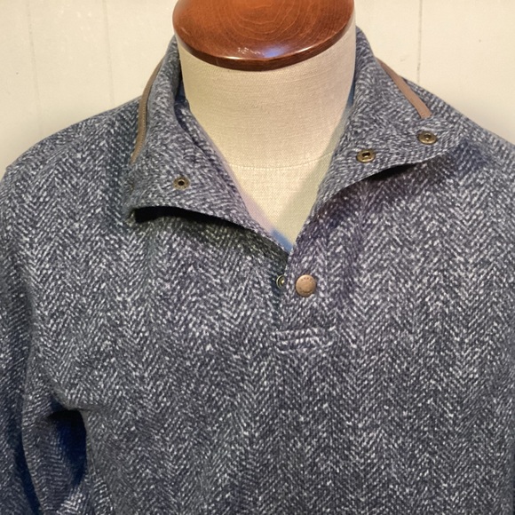 Arrow Herringbone snap front pullover fleece mens size medium - Picture 2 of 12